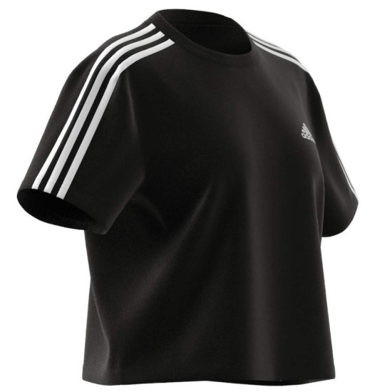 ADIDAS TSHIRT CROP 3S HR4913 ΜΑΥΡΟ