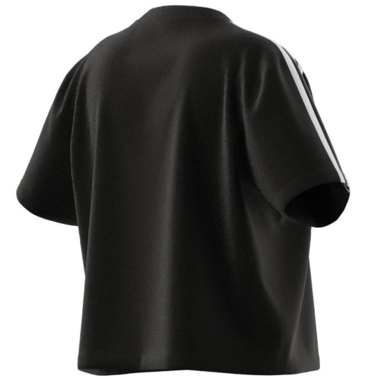 ADIDAS TSHIRT CROP 3S HR4913 ΜΑΥΡΟ
