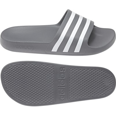 ADIDAS ADILETTE AQUA F35538 ΓΚΡΙ ΛΕΥΚΟ