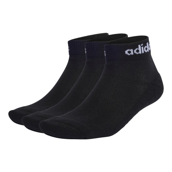 ADIDAS UNISEX LOW SOCKS 3P IC1303 ΜΑΥΡΟ