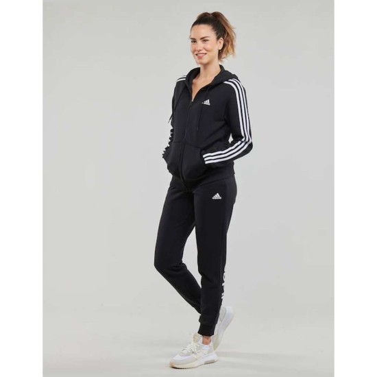 ADIDAS 3S FZ HOODIE ZAKETA HZ5743 ΜΑΥΡΟ ΛΕΥΚΟ