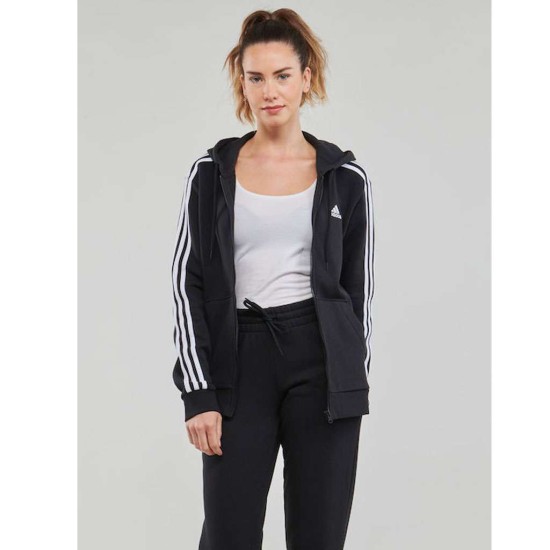 ADIDAS 3S FZ HOODIE ZAKETA HZ5743 ΜΑΥΡΟ ΛΕΥΚΟ
