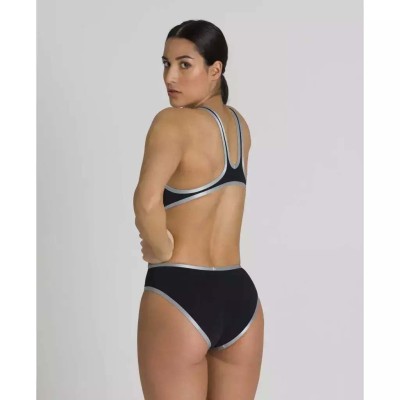 ARENA BIG LOGO SWIMSUIT 001198 555 ΜΑΥΡΟ ΑΣΗΜΙ