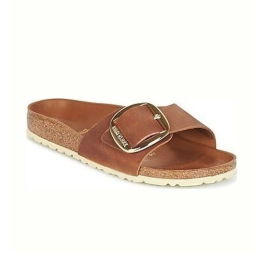BIRKENSTOCK MADRID BIG BUCKLE OILED LEATHER 1006525 ΚΑΦΕ