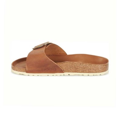 BIRKENSTOCK MADRID BIG BUCKLE OILED LEATHER 1006525 ΚΑΦΕ