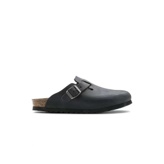 BIRKENSTOCK BOSTON OILED LEATHER 594630 ΜΑΥΡΟ