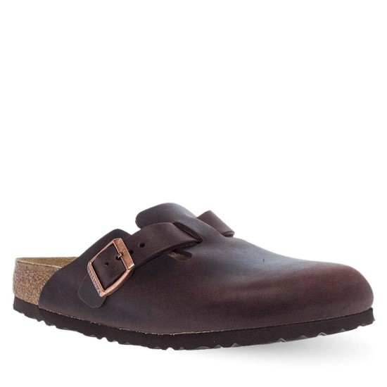BIRKENSTOCK BOSTON OILED LEATHER 860133 ΚΑΦΕ OILED