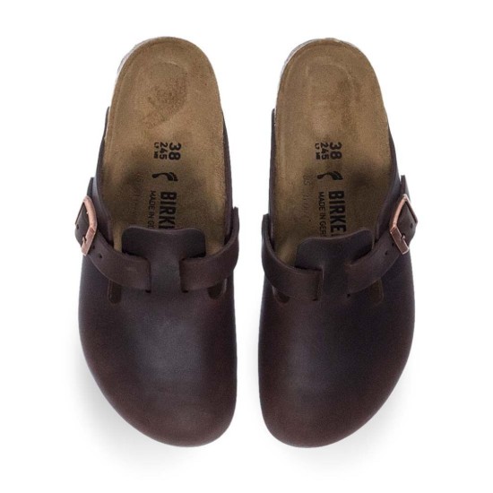BIRKENSTOCK BOSTON OILED LEATHER 860133 ΚΑΦΕ OILED