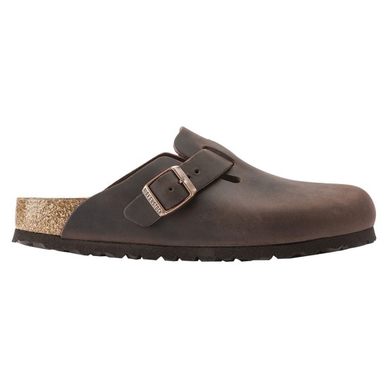 BIRKENSTOCK BOSTON OILED LEATHER 860133 ΚΑΦΕ OILED