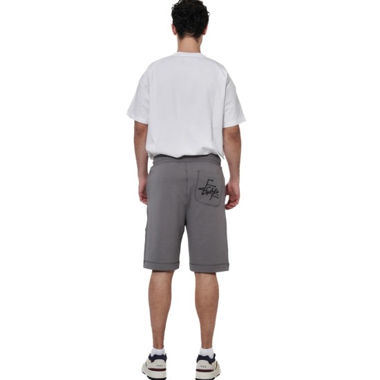 BODY ACTION COTON TERRY SHORTS 033630 01 ΑΝΘΡΑΚΙ 