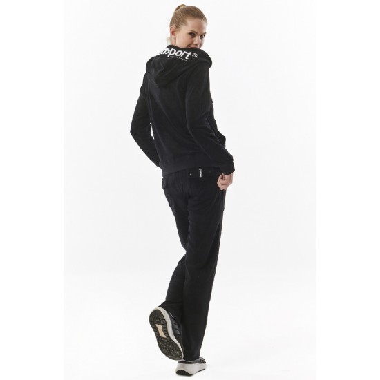 BODY ACTION TERRY HOODIE JACKET 071317 01 ΜΑΥΡΟ