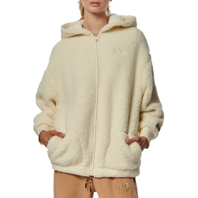 BODY ACTION WOMEN'S OVERSIZED FULL-ZIP 071323 01 ΕΚΡΟΥ