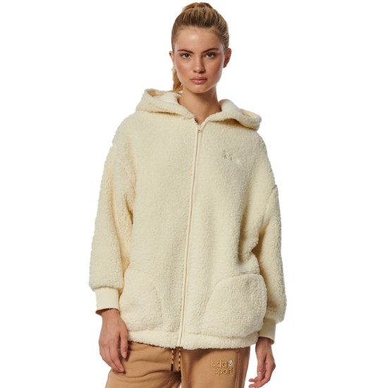 BODY ACTION WOMEN'S OVERSIZED FULL-ZIP 071323 01 ΕΚΡΟΥ