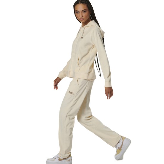 BODY ACTION VELUR HOODIE JACKET 071518 01 ΚΡΕΜ