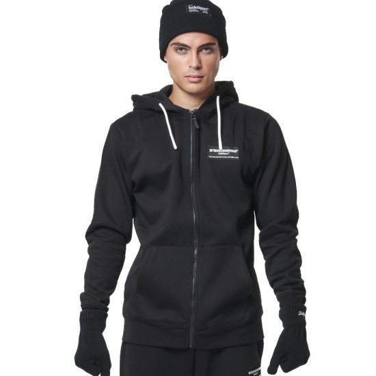 BODY ACTION FULL ZIPP HOODIE 073416 01 ΜΑΥΡΟ 