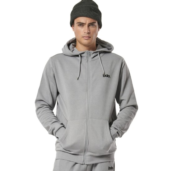 BODY ACTION FULL ZIP HOODIE 073419 01 ΓΚΡΙ 