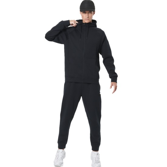 BODY ACTION TECH ZIP HOODIE 073521 01 ΜΑΥΡΟ 