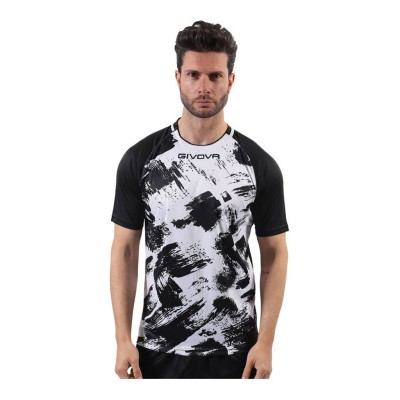 GIVOVA SHIRT ART INTERLOCK M/C MAC05 0310 ΛΕΥΚΟ ΜΑΥΡΟ