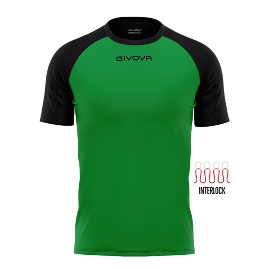 GIVOVA SHIRT CAPO MC MAC03 1310 GREEN BLACK
