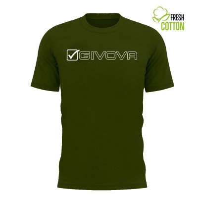 GIVOVA T-SHIRT COTONE MONDO MA033 5103 ΧΑΚΙ ΛΕΥΚΟ