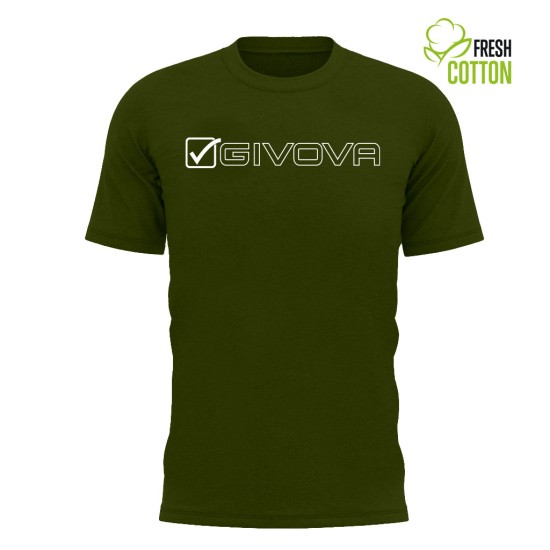 GIVOVA T-SHIRT COTONE MONDO MA033 5103 ΧΑΚΙ ΛΕΥΚΟ