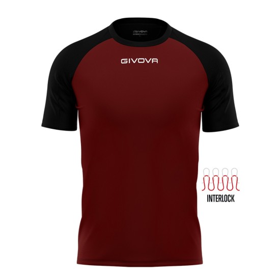 GIVOVA SHIRT CAPO MC MAC03 0810 BORDEAUX BLACK
