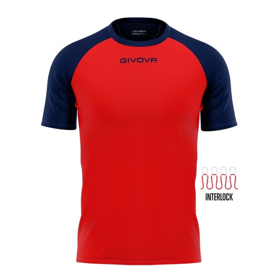 GIVOVA SHIRT CAPO MC MAC03 1204 RED BLUE