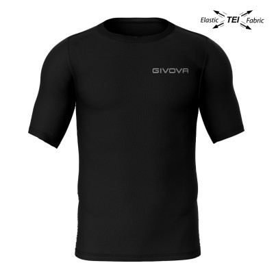 GIVOVA ELASTIC SHIRT SHORT SLEEVE MAE011 0010 ΜΑΥΡΟ