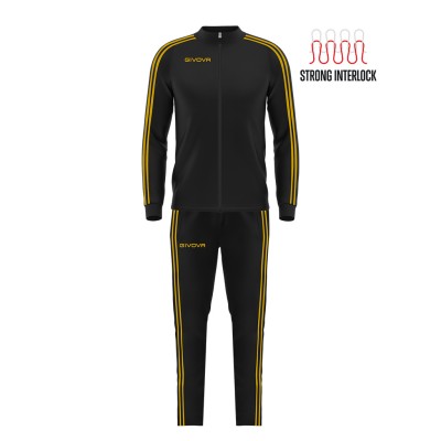 GIVOVA TRACKSUIT REVOLUTION SUMMER DONNA TR033SW 1020 ΜΑΥΡΟ ΧΡΥΣΟ