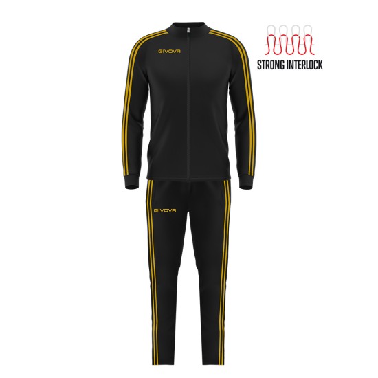 GIVOVA TRACKSUIT REVOLUTION SUMMER DONNA TR033SW 1020 ΜΑΥΡΟ ΧΡΥΣΟ