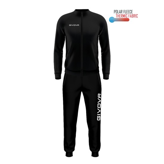 GIVOVA CUBA TRACKSUITE POLARFLEECE TR034 0010 ΜΑΥΡΟ