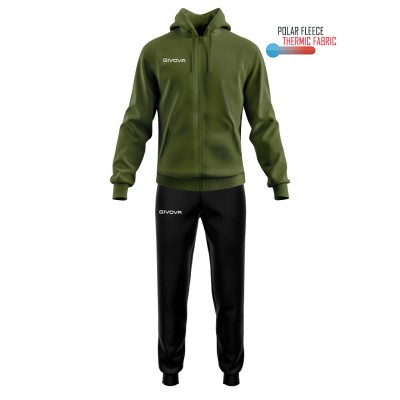 GIVOVA TUTA KING IN POLARFLEECE (SORRENTO) TR038 5110 ΧΑΚΙ ΜΑΥΡΟ