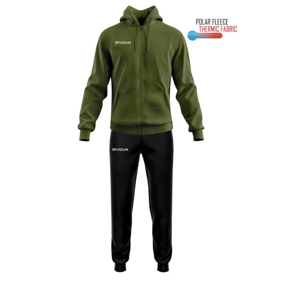 GIVOVA TUTA KING IN POLARFLEECE (SORRENTO) TR038 5110 ΧΑΚΙ ΜΑΥΡΟ
