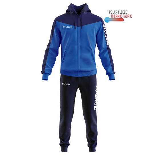 GIVOVA TUTA ROMA WITH HOOD TT013 0204 ΡΟΥΑ ΜΠΛΕ