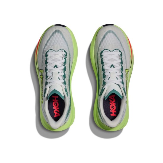 HOKA MACH 7 1171904 FYZ ΓΚΡΙ ΠΡΑΣΙΝΟ