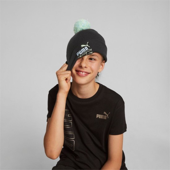 PUMA MIXMATCH POM POM BEANIE 024798 01 ΜΑΥΡΟ