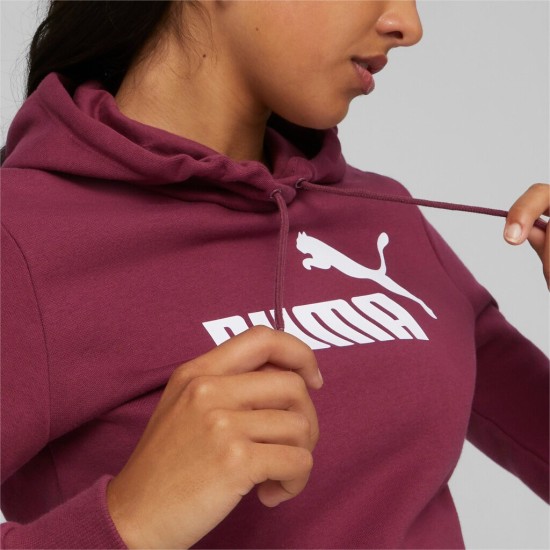 PUMA W ESS LOGO HOODIE FL 586789 22 ΜΠΟΡΝΤΟ