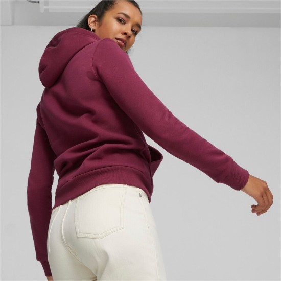 PUMA W ESS LOGO HOODIE FL 586789 22 ΜΠΟΡΝΤΟ