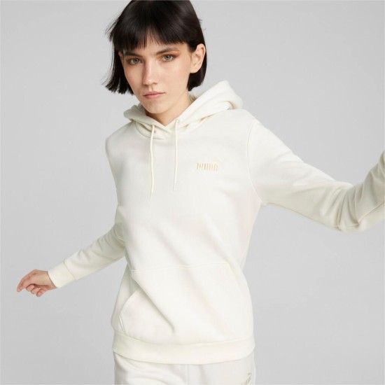 PUMA ESS + EMBROIDERY HOODIE FL 670004 99 ΕΚΡΟΥ