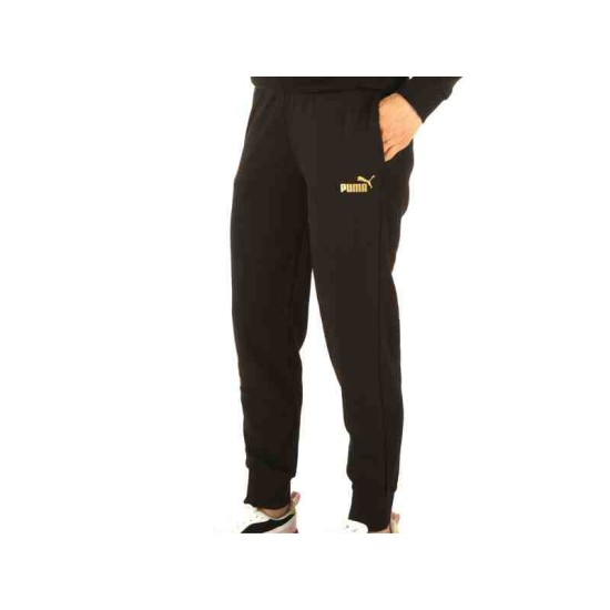 PUMA ESS METALLIC PANTS TR 848329 01 ΜΑΥΡΟ