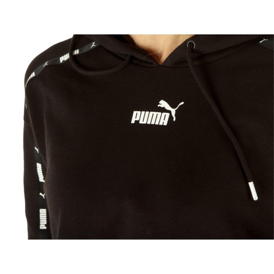 PUMA POWER TAPE CROPPED HOODIE 848431 01 ΜΑΥΡΟ