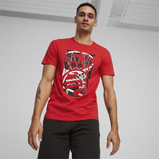 PUMA THE HOOPER 1 TEE 624827 02 ΚΟΚΚΙΝΟ