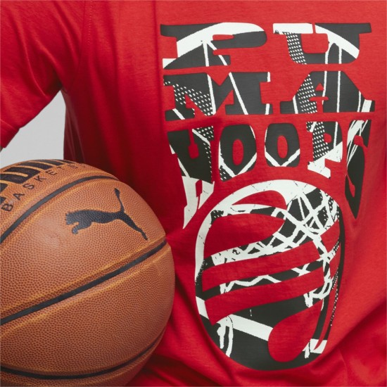 PUMA THE HOOPER 1 TEE 624827 02 ΚΟΚΚΙΝΟ