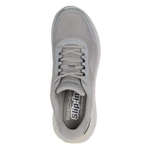 SKECHERS SLIP-INS MESH LACE UP 233183 GYBK ΓΚΡΙ