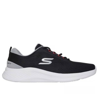 SKECHERS ENGINEERED MESH LACE UP 233184 BKGY ΜΑΥΡΟ ΓΚΡΙ