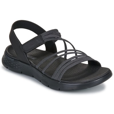 SKECHERS MULTI-STRAP GORE QUARTER STRAP 141473 BKGY ΜΑΥΡΟ