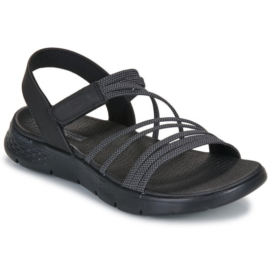 SKECHERS MULTI-STRAP GORE QUARTER STRAP 141473 BKGY ΜΑΥΡΟ