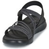 SKECHERS MULTI-STRAP GORE QUARTER STRAP 141473 BKGY ΜΑΥΡΟ