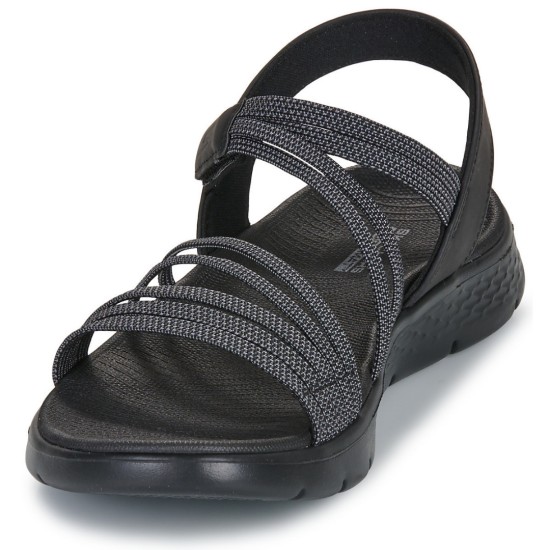 SKECHERS MULTI-STRAP GORE QUARTER STRAP 141473 BKGY ΜΑΥΡΟ