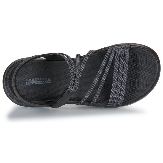 SKECHERS MULTI-STRAP GORE QUARTER STRAP 141473 BKGY ΜΑΥΡΟ